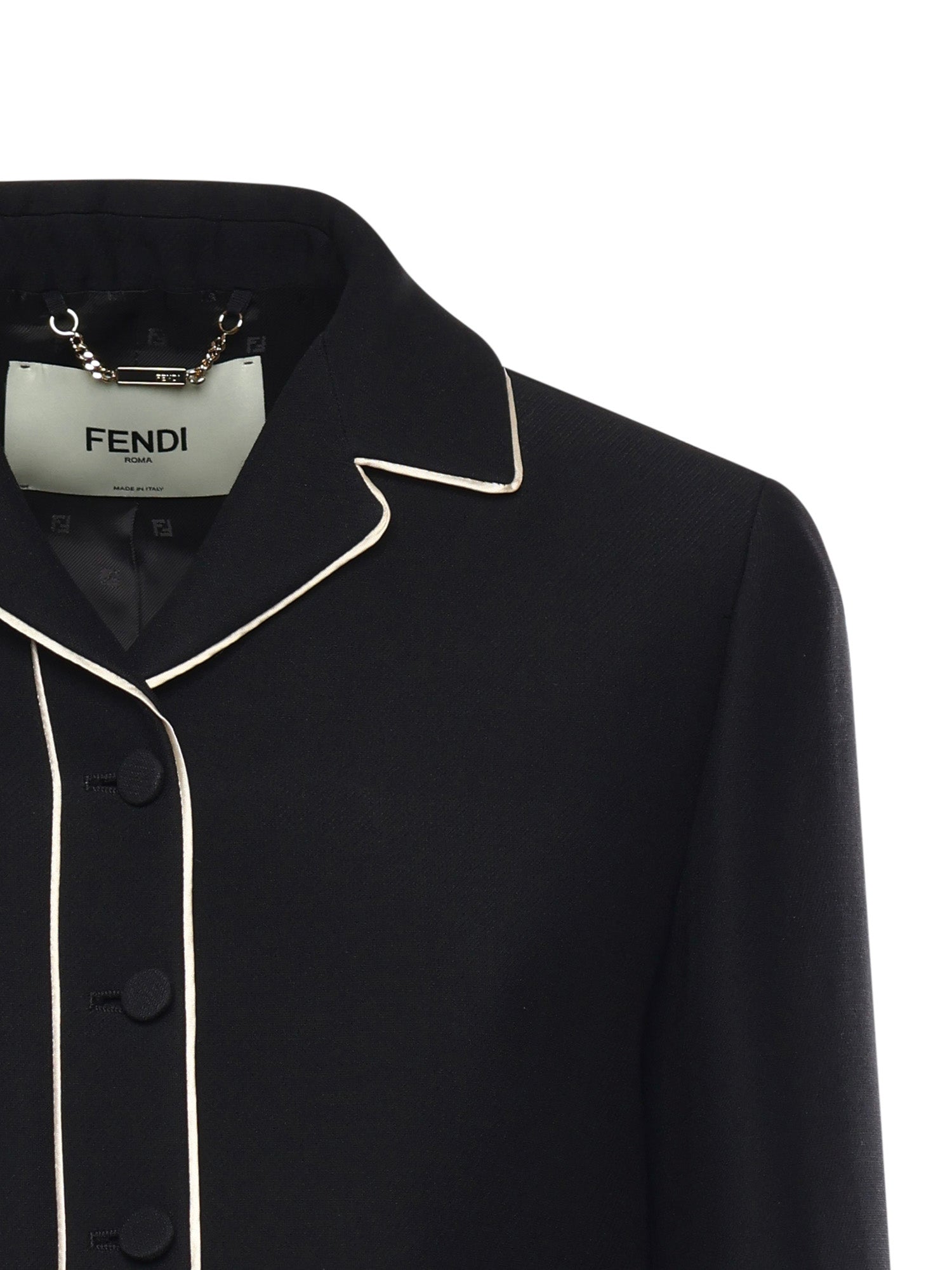 Fendi Shirts Black Wool