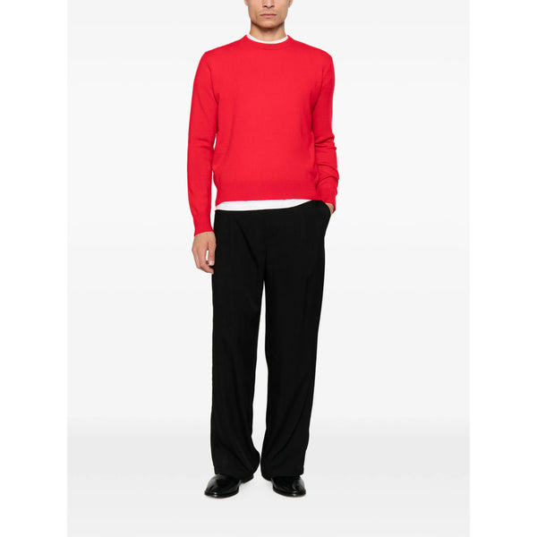 Knit Sweater Girt Red Cotton