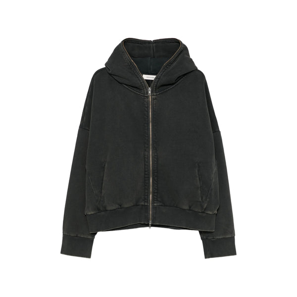 Zip-Up Hoodie Faded Grey Cotton Hoodies