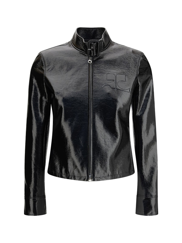 CourrèGes 88% cotton jacket in black