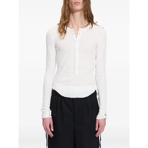 T-Shirt Pointelle Cotton White T-shirts And Polos