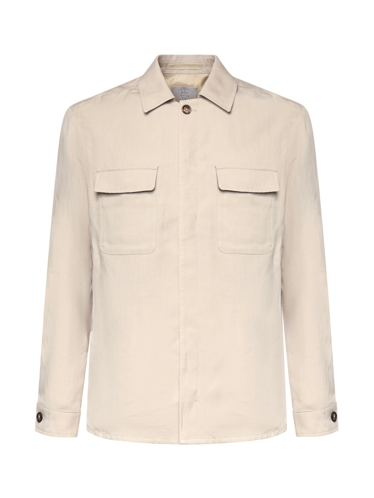 Eleventy Shirts Sand Lyocell Linen