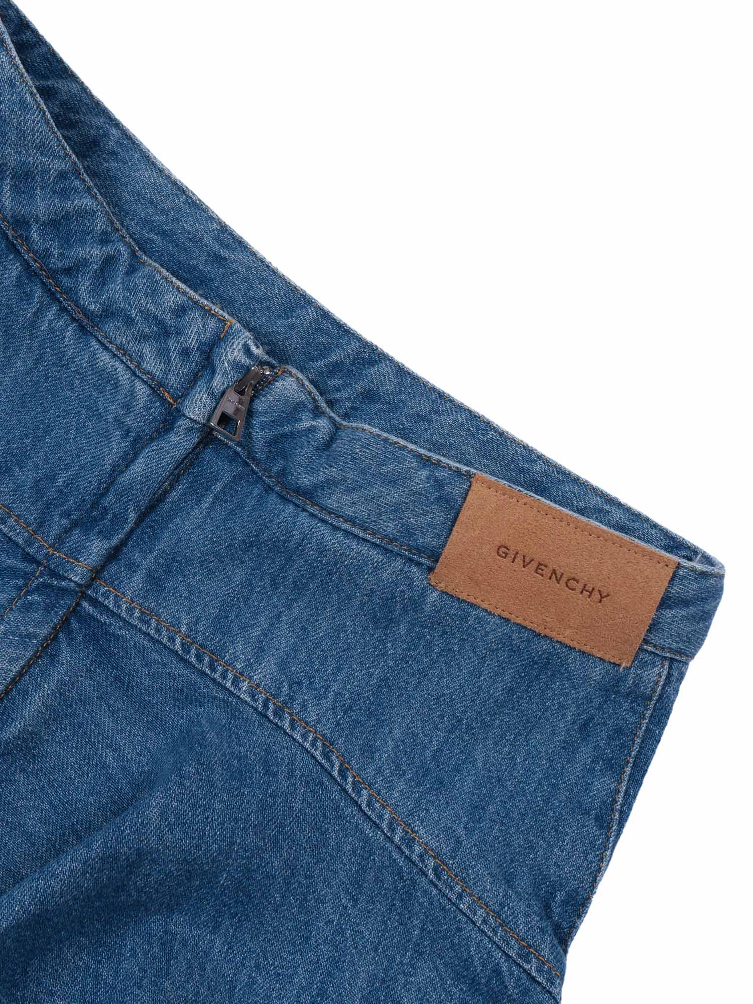 SKIRT IN DENIM Blue Cotton Fabric 2