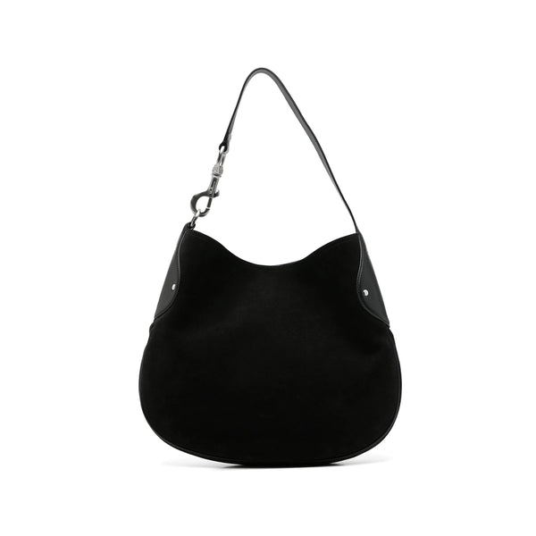 Tote Bag Black Suede Leather Calf