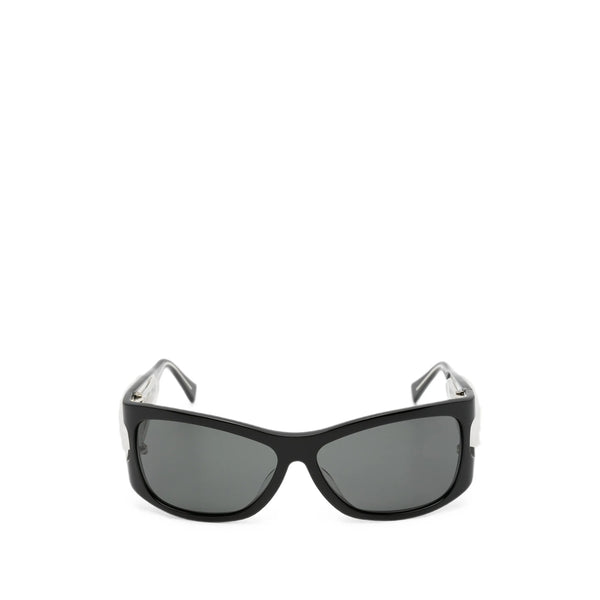 Rectangle Frame Sunglasses Black Black/black Plastic