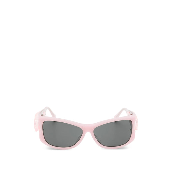 Rectangle Frame Sunglasses Pink Acetate