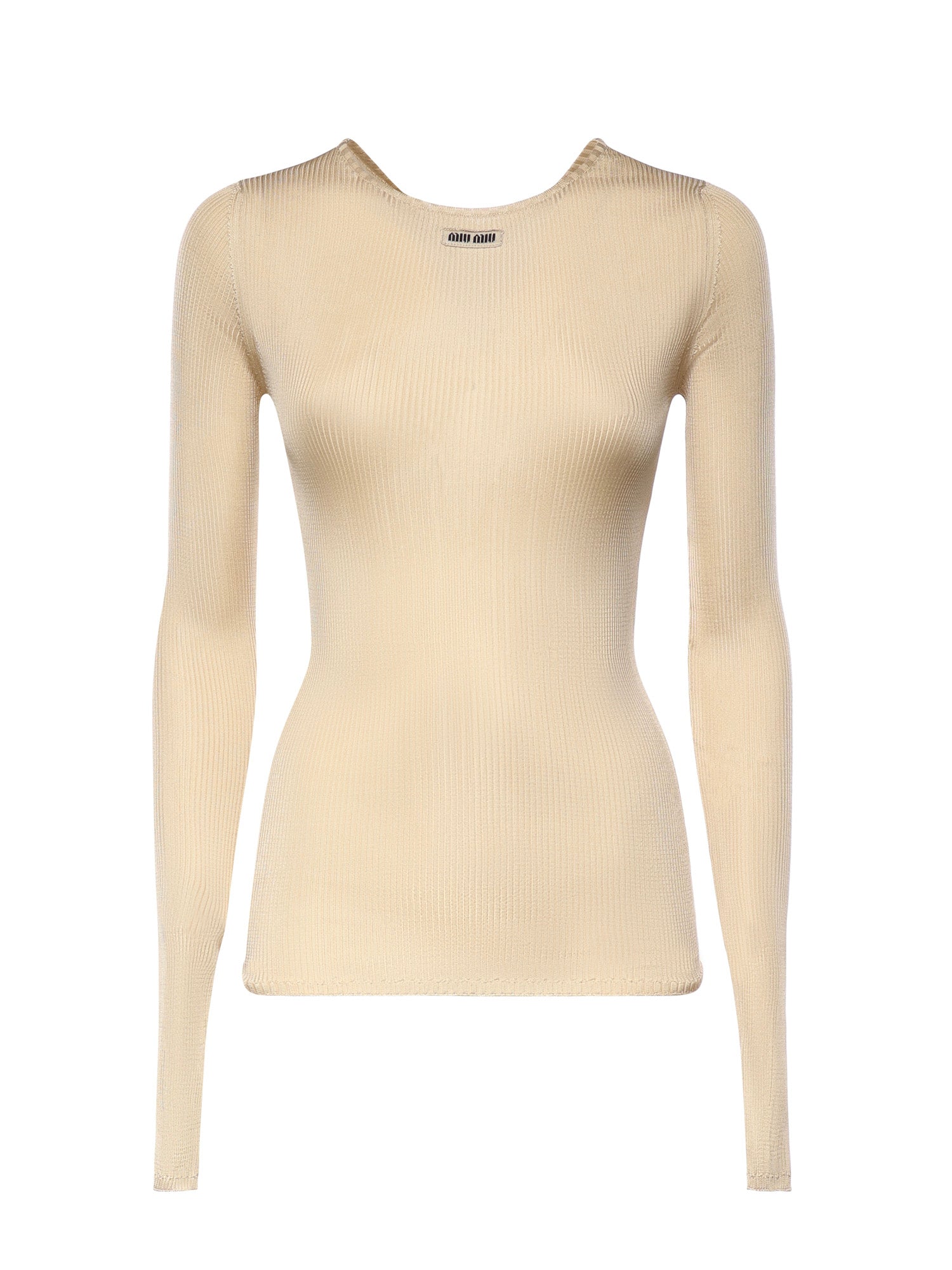 Miu Sweaters Sand Silk