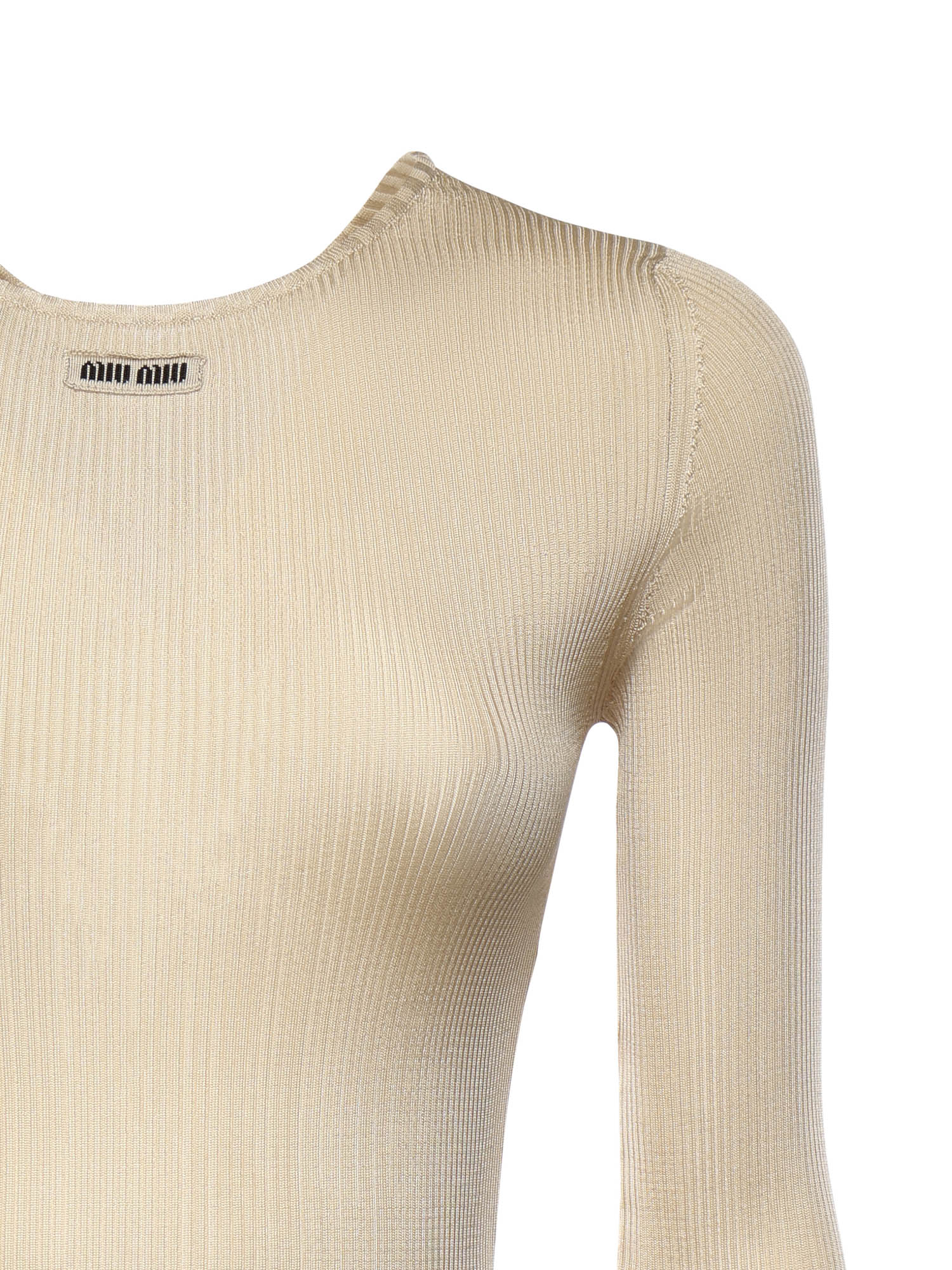 Miu Sweaters Sand Silk