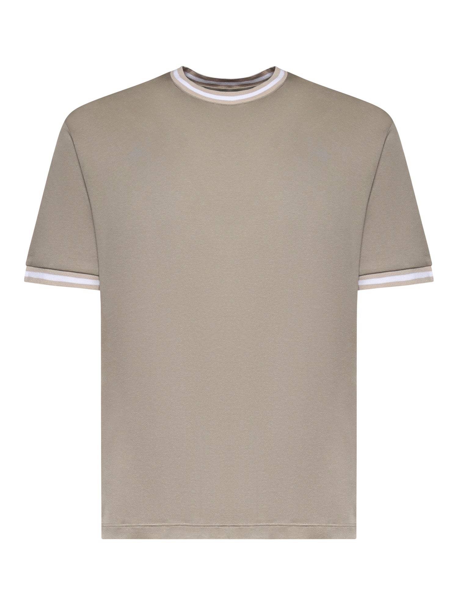 Eleventy T-shirts and Polos Taupe/white Cotton