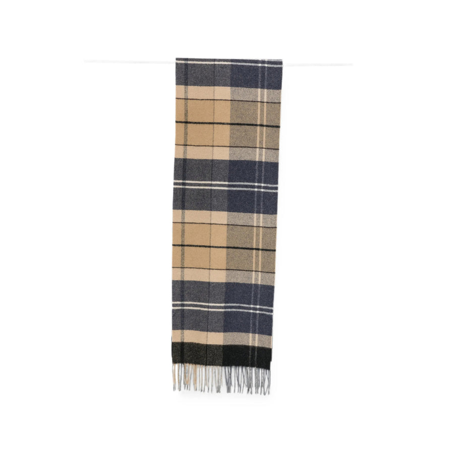 Tartan Scarf Neutrals-Blue Neutrals/blue Lambswool