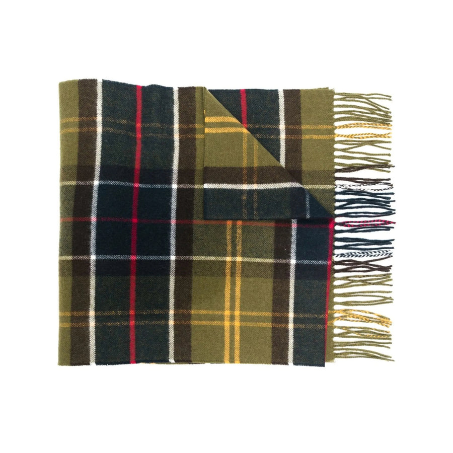 Scarf Tartan Check Green-Yellow Green/yellow Acrylic
