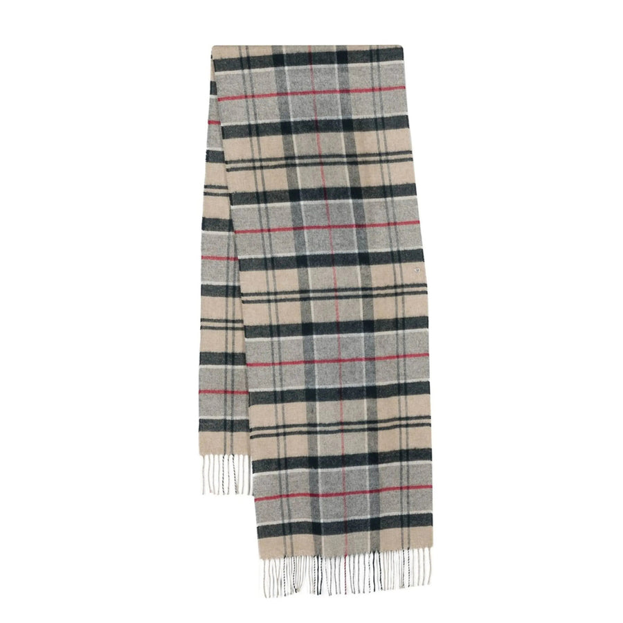 Tartan Scarf Wool Blend Grey/neutrals Acrylic