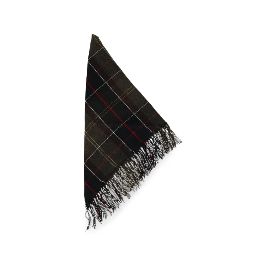 Triangular Scarf Kirklees Tartan Brown-Black Brown/black Acrylic