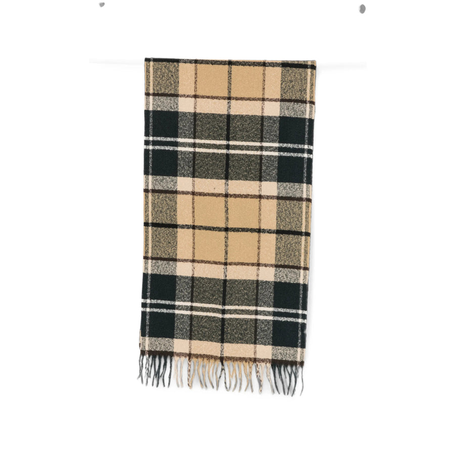 Scarf Neutrals-Black Lambswool And Cashmere Neutrals/black