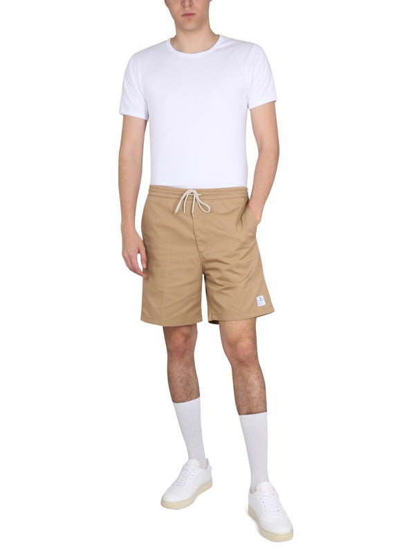 Drawstring Bermuda Shorts Beige