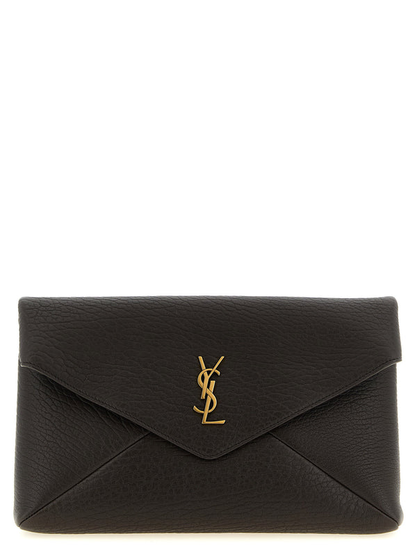 Saint Laurent Envelope Clutch — Black