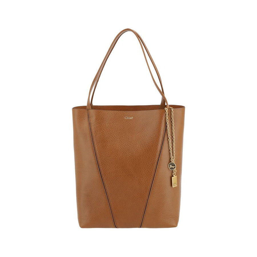 Chloé 100% Calf Leather Bos Taurus shoulder bag in brown