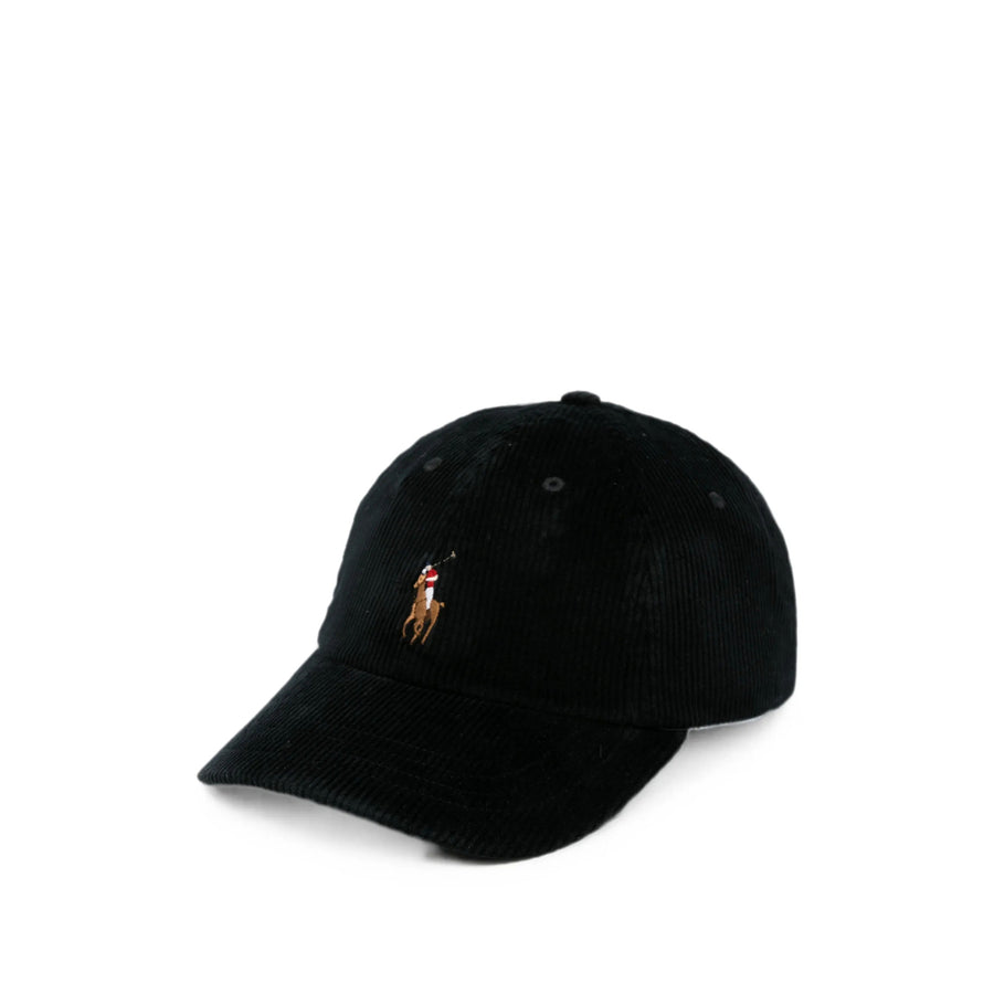 Cable Knit Beanie Black Cotton Hat