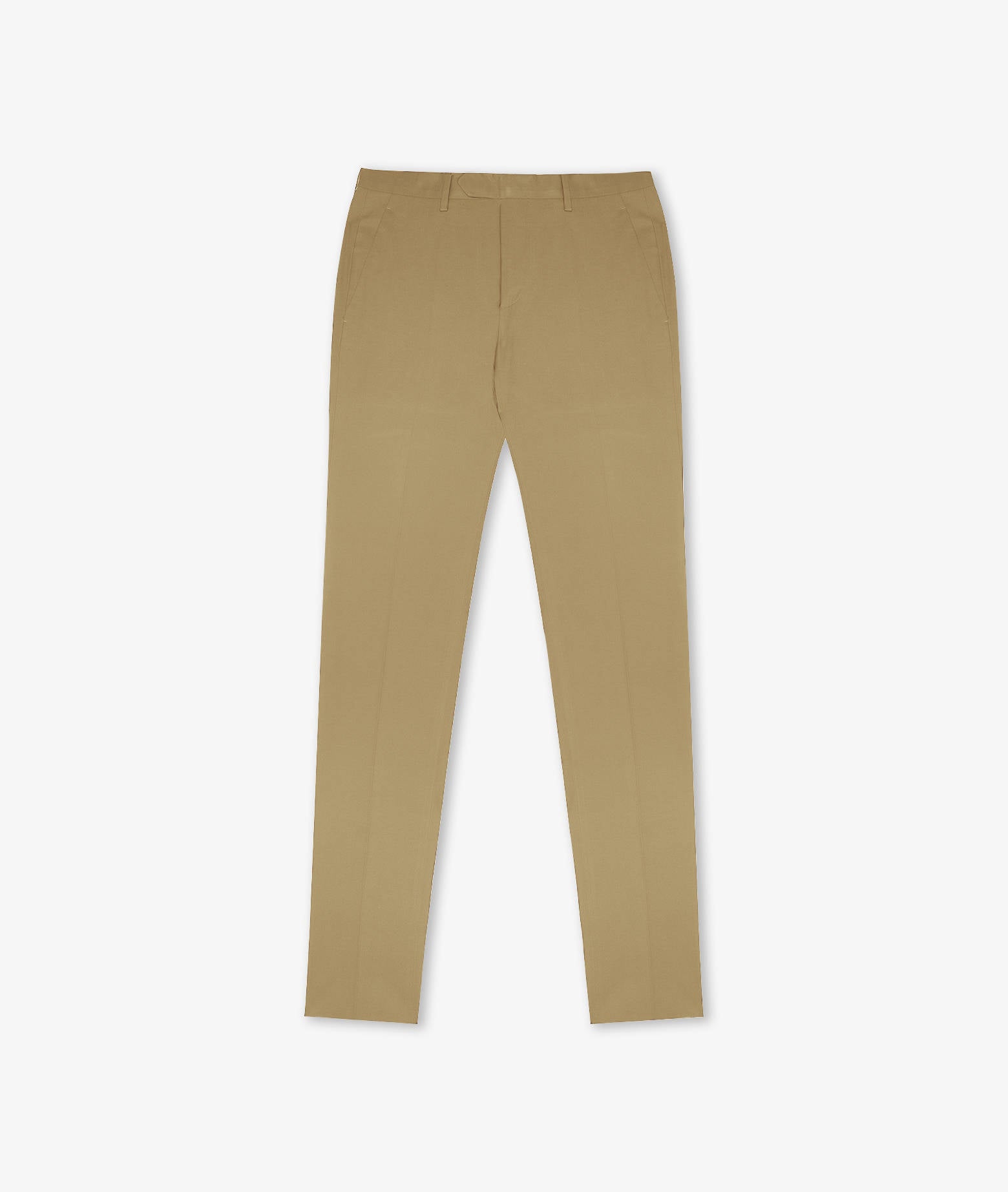 Cotton Chino Mykonos Beige Trousers No Pinces