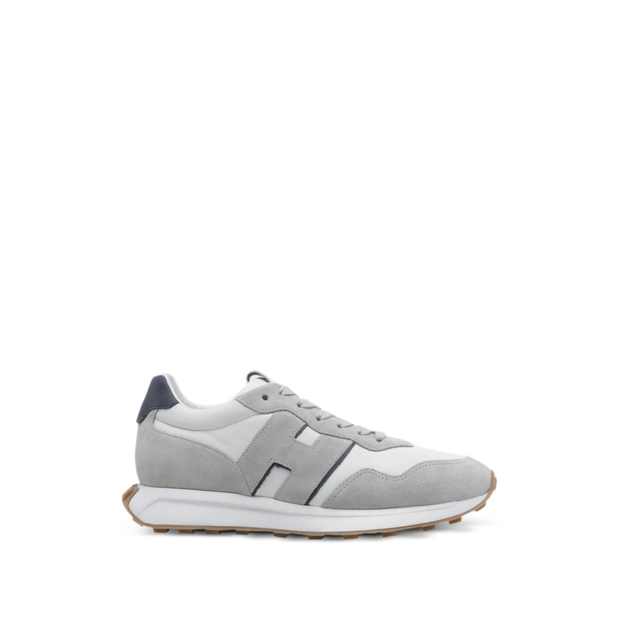 Sneakers H601 Grey Leather And Suede Calf Trainers