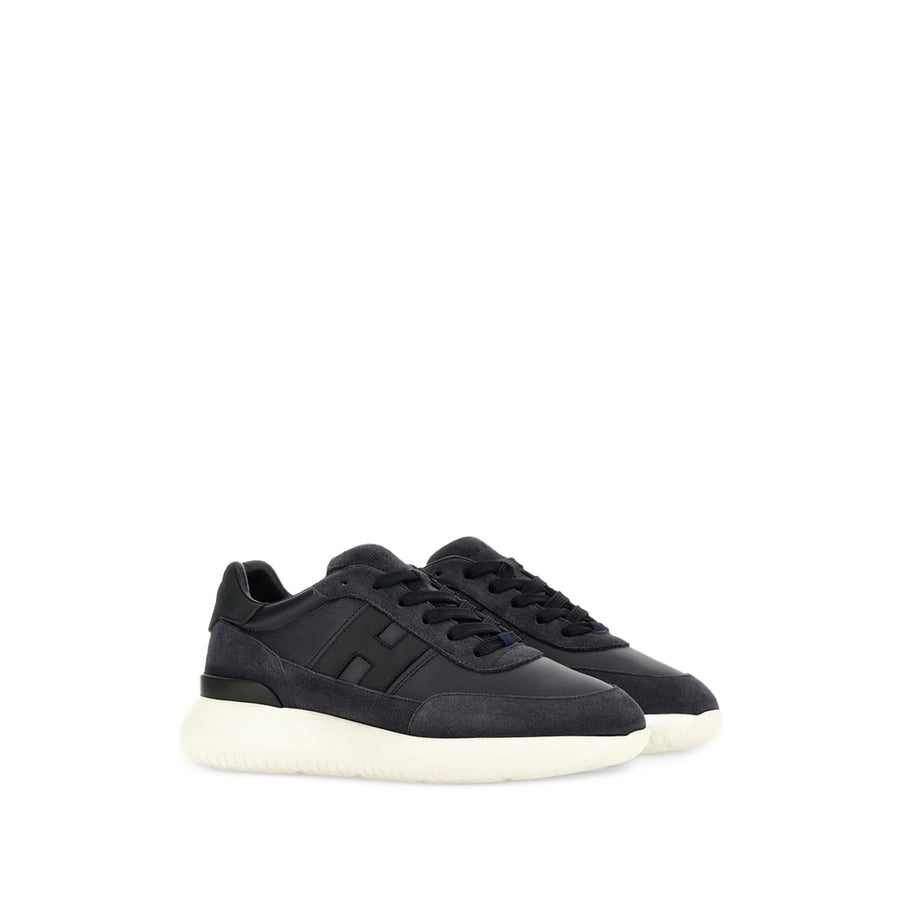 Sneaker Hogan Grey-Black Grey/black Calf Leather: 60. Trainers