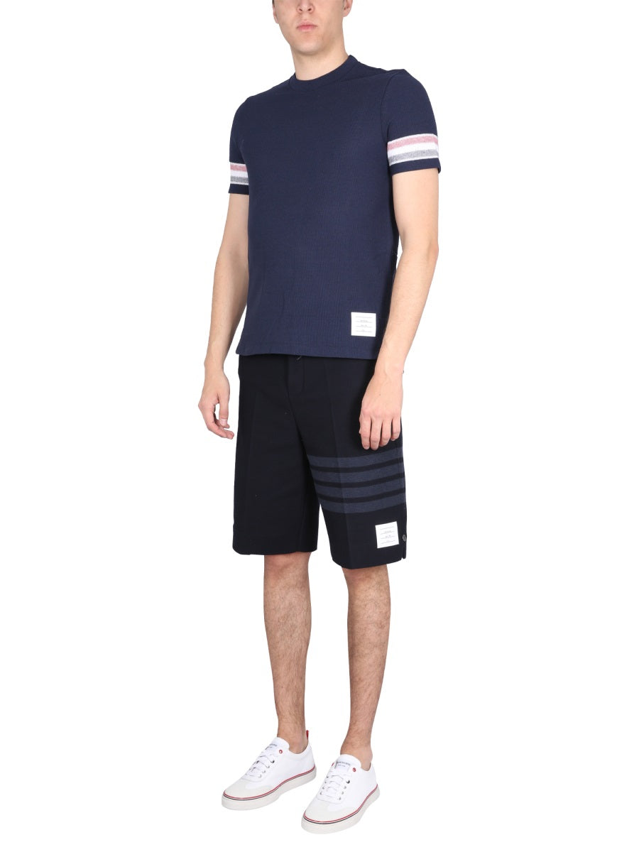 Stripes T-Shirt Blue Cotton T-shirts