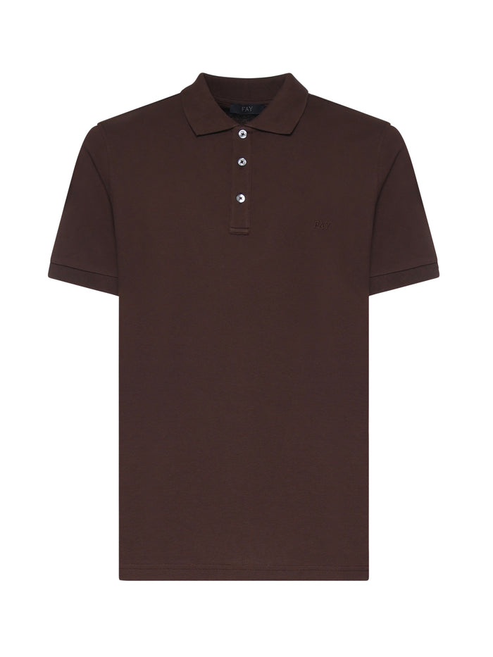 Fay T-shirts and Polos Brown Cotton