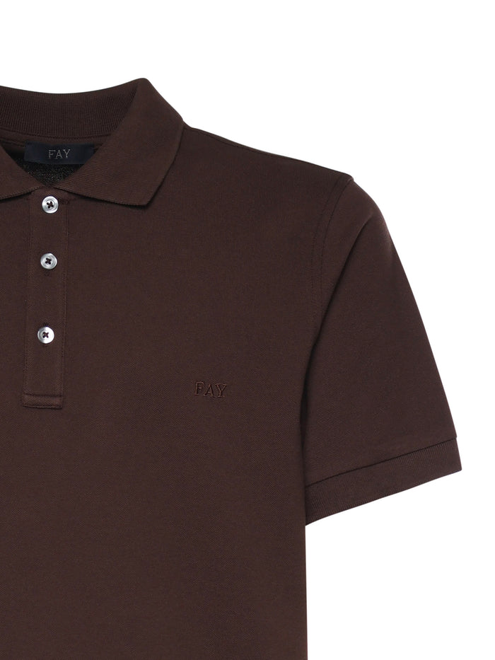 Fay T-shirts and Polos Brown Cotton