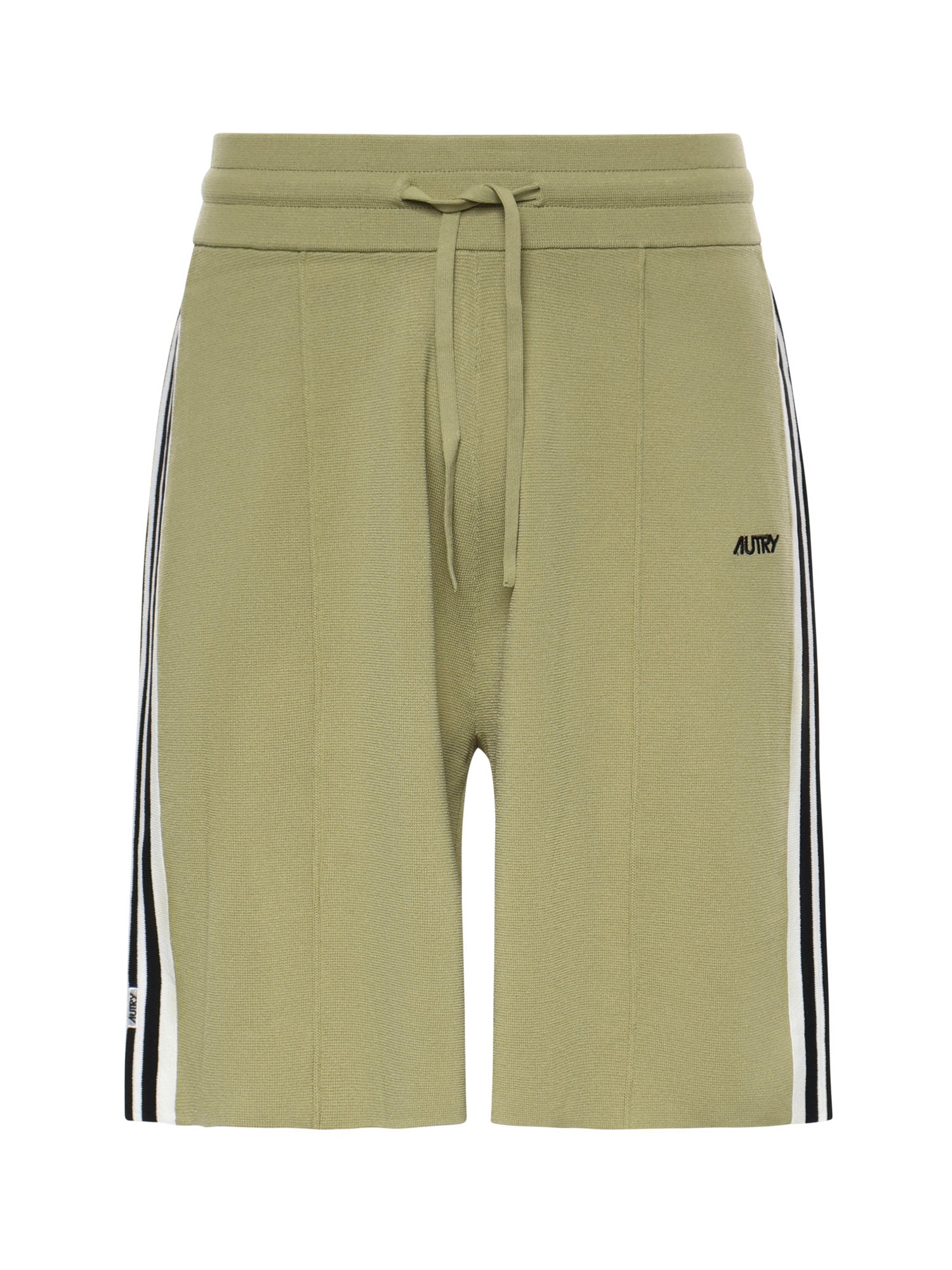 AUTRY Shorts Green Viscose - Nylon