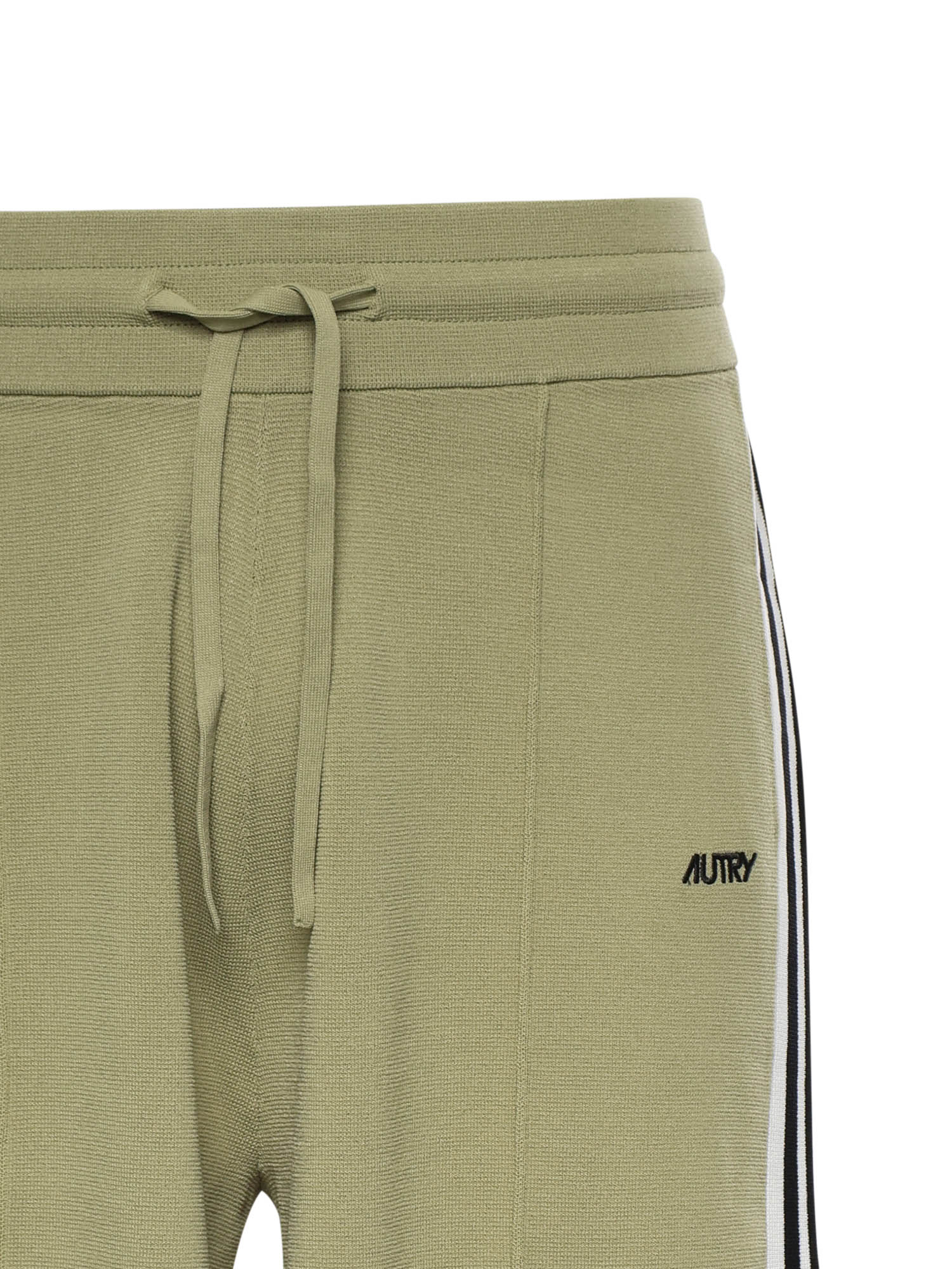 AUTRY Shorts Green Viscose - Nylon