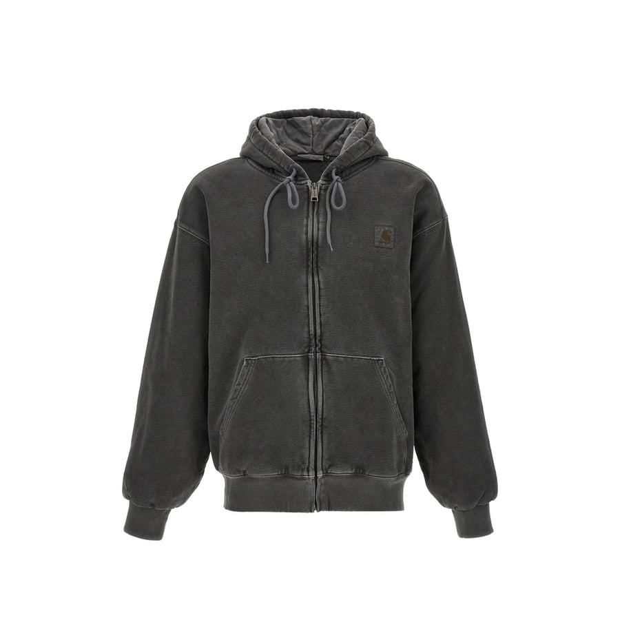Quilted Cotton Balloon Fit Jacket Grey