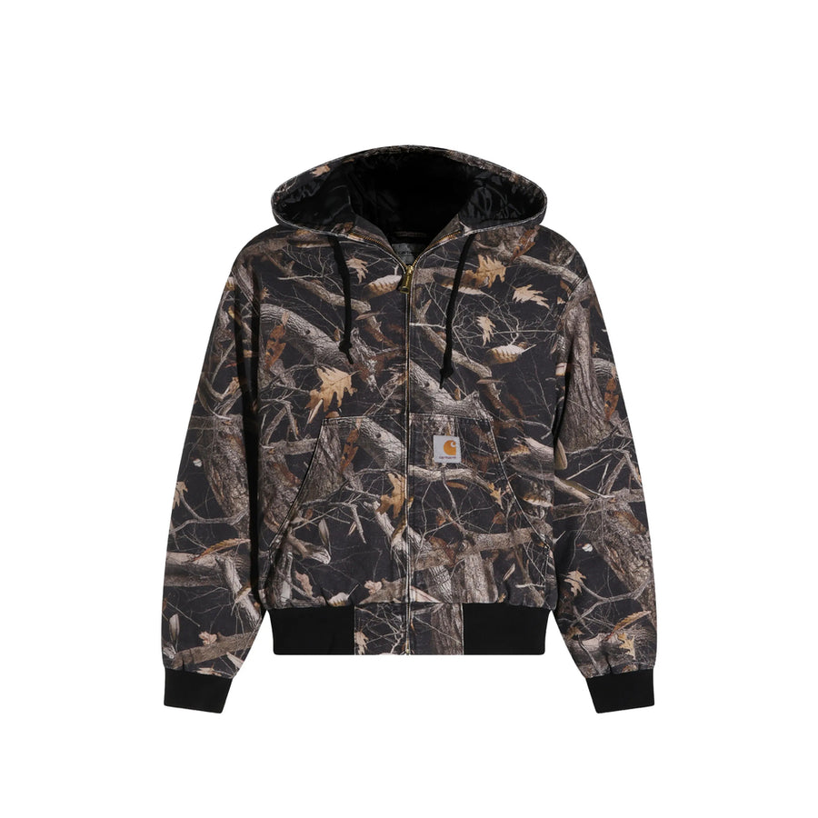 Hooded Camouflage Jacket Black/brown Organic Cotton
