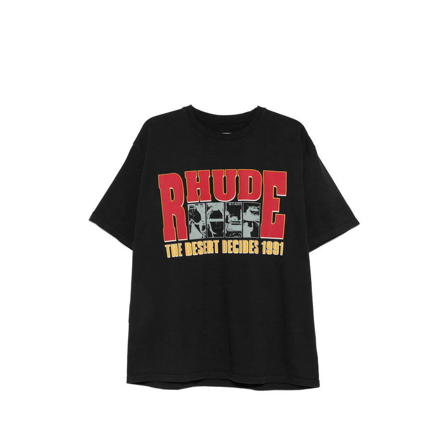 T-Shirt Graphic Print Black Cotton T-shirts And Polos