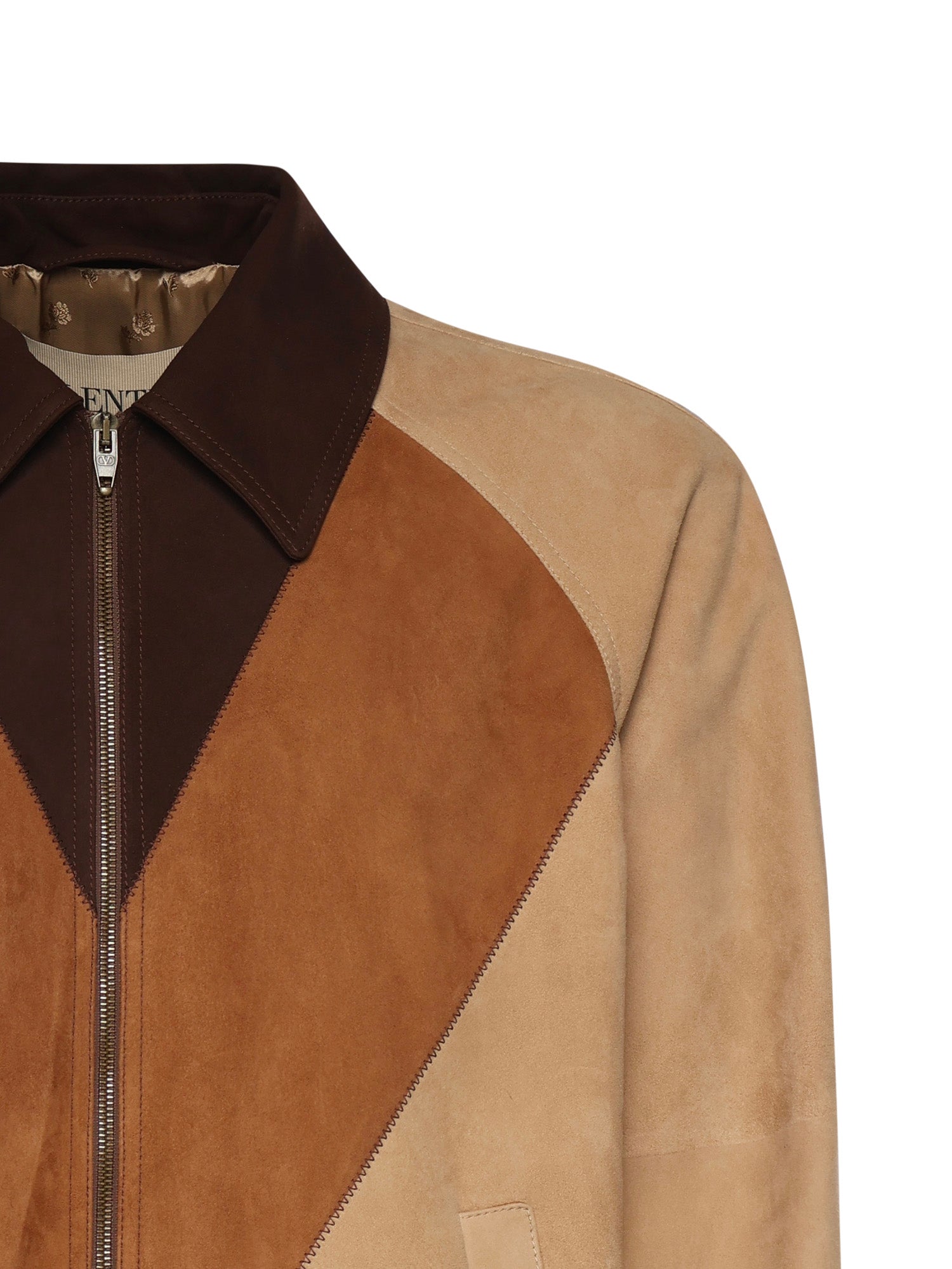 Valentino Garavani Coats Natural, Crayon, Deep Mocha Goatskin