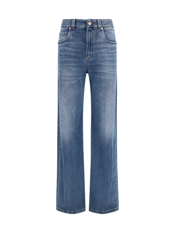 Cotton Denim Pants Essential Dark Blue Cotton; Elastane Jean