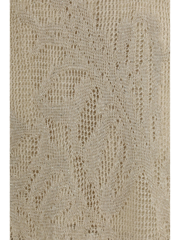 Dress Water Lillies Beige Linen