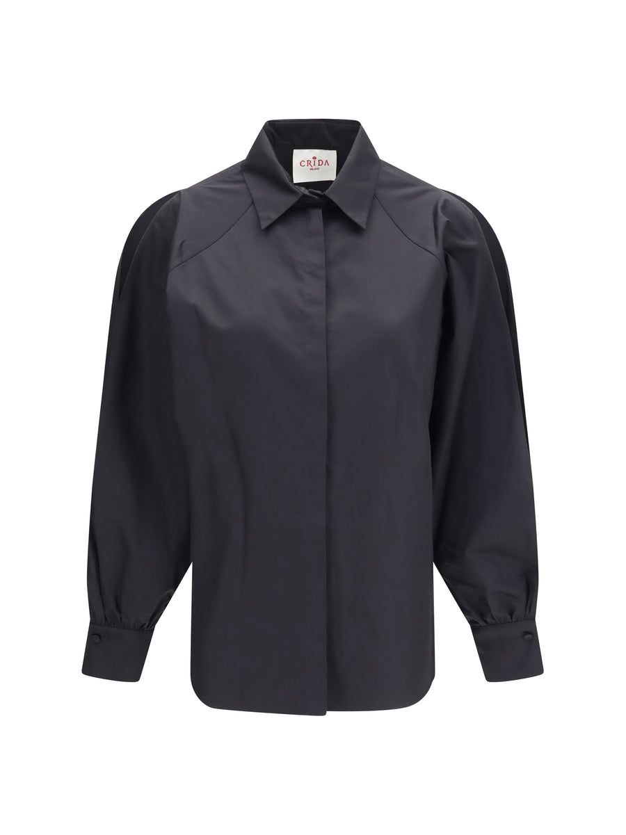 Crida Milano 100% Cotton shirt in black