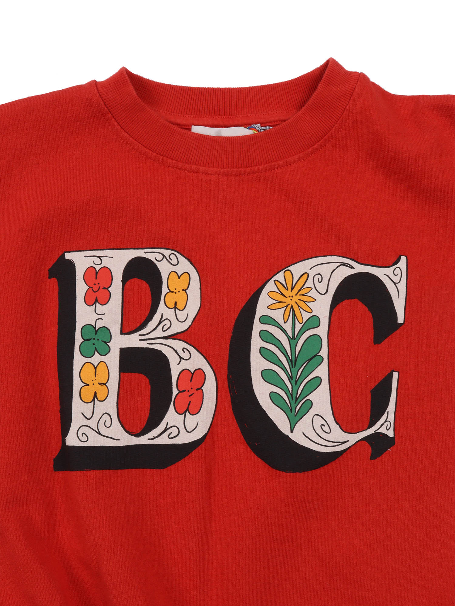 Spring Letters sweartshirt Red Organic Cotton Sweatshirt