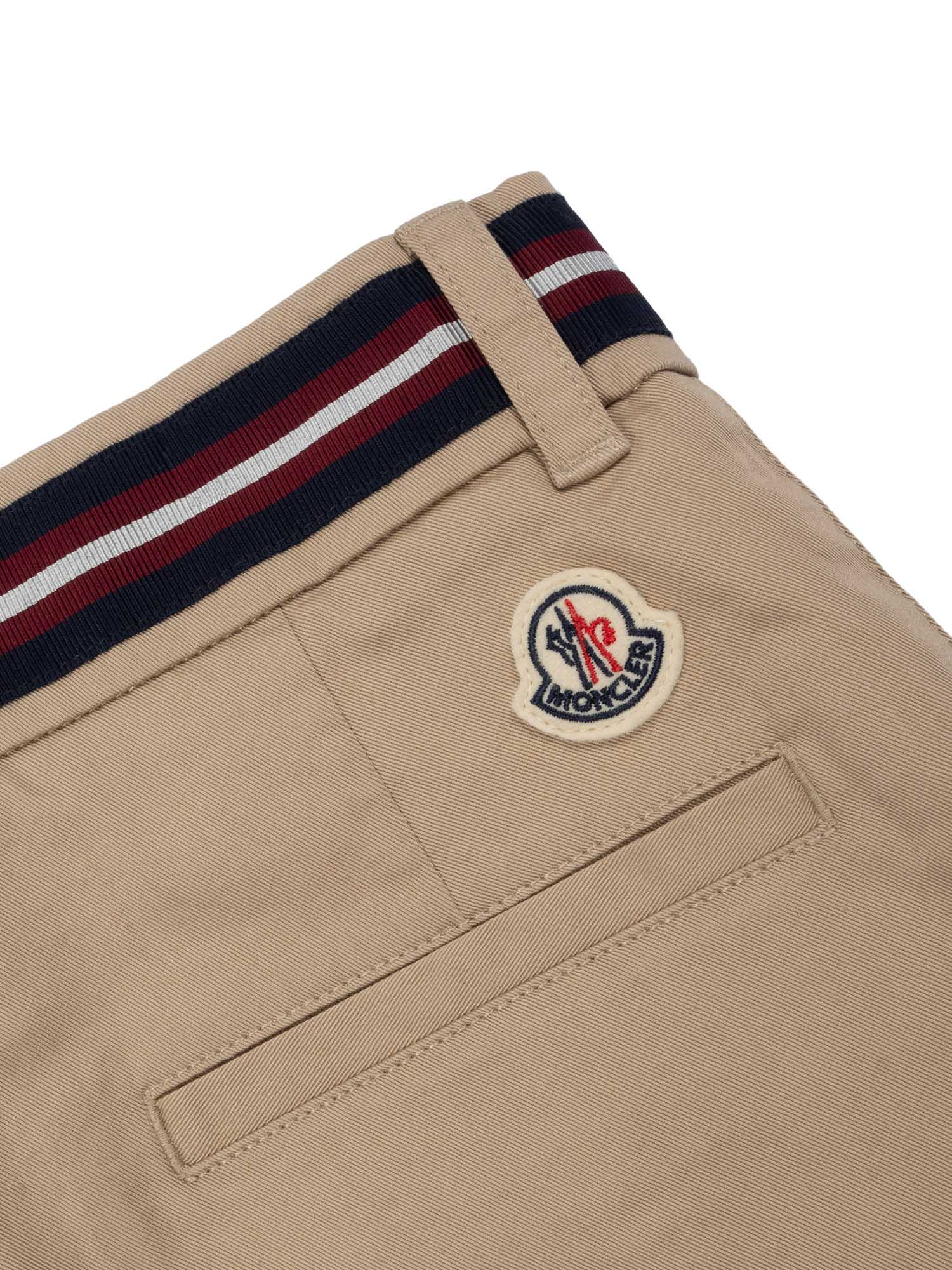 Trousers Beige Elastane Cotton