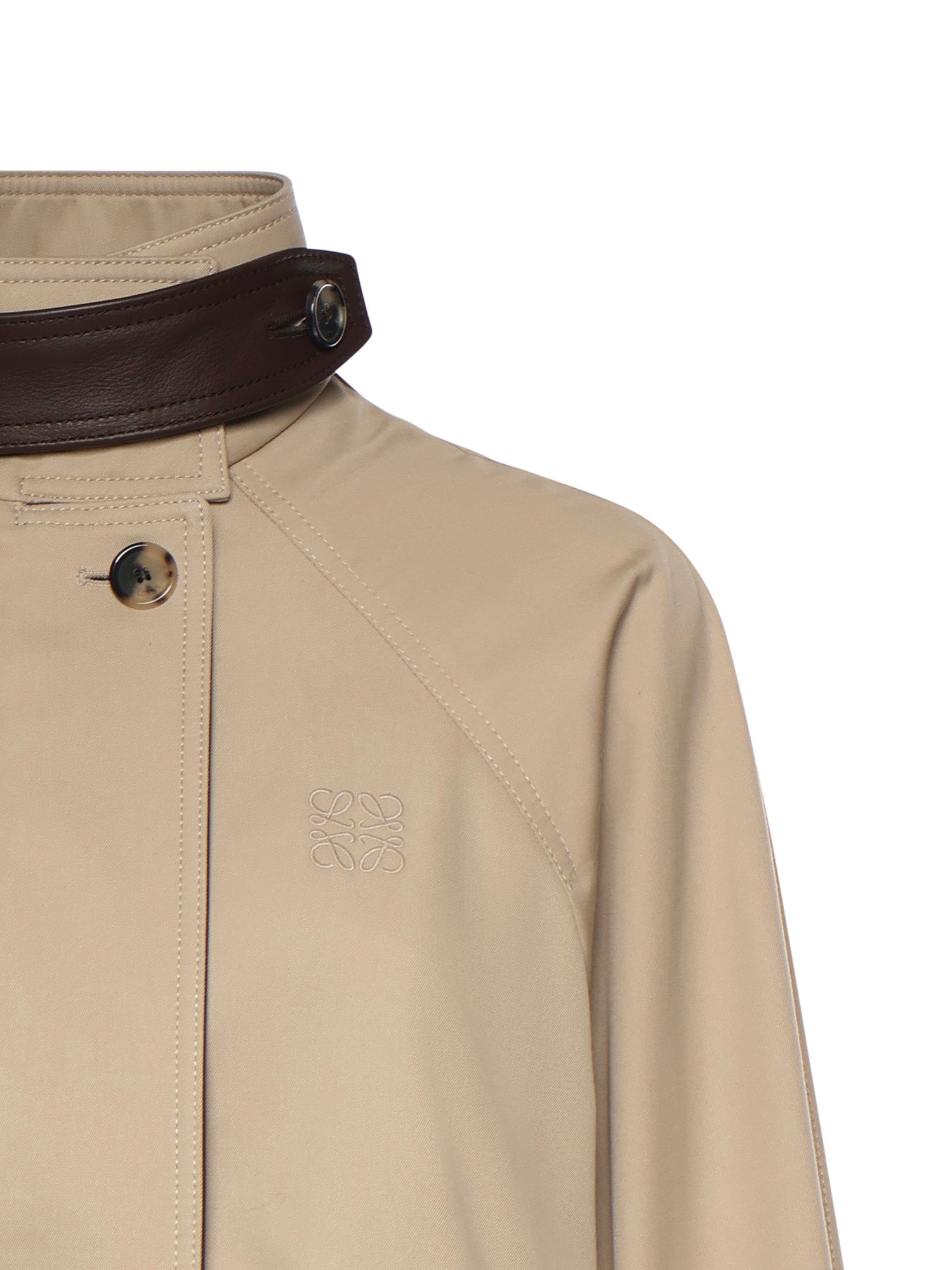 Loewe Coats Beige Cotton/silk