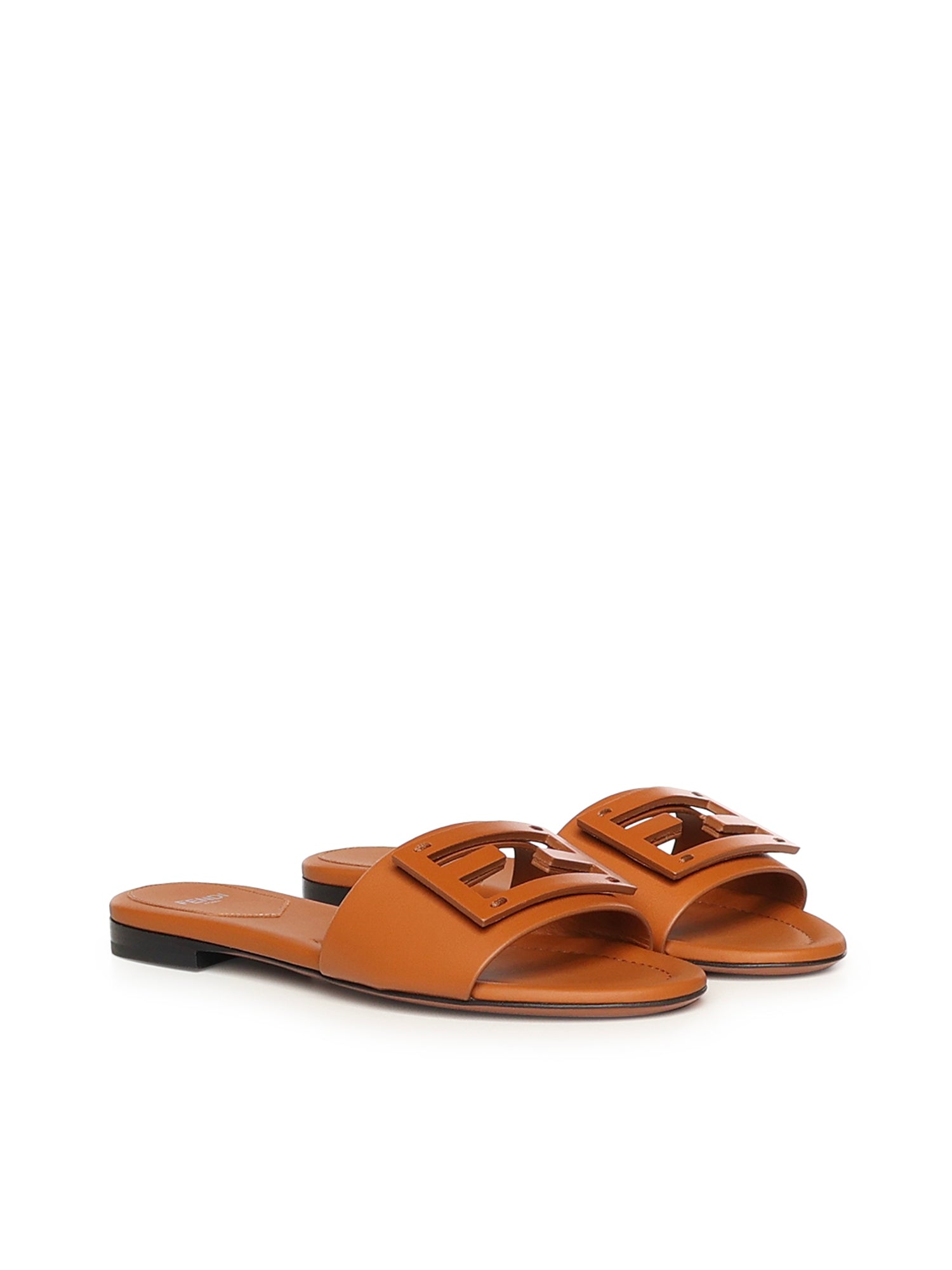 Fendi Sandals Brown Calfskin