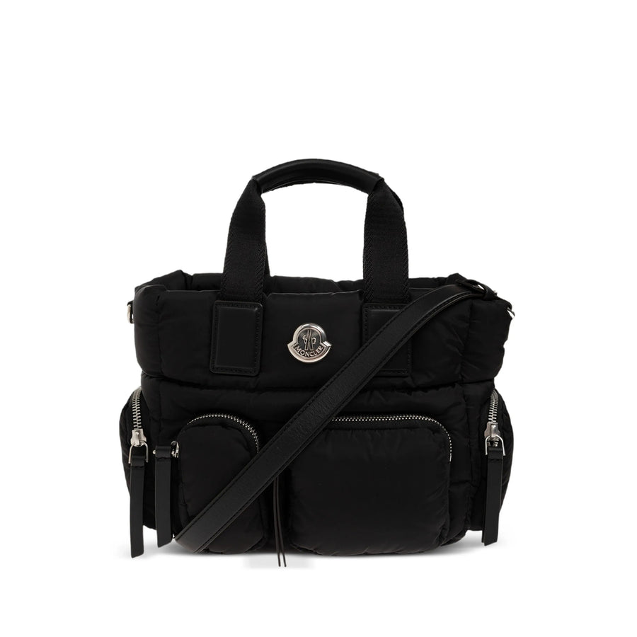 Padded Quilted Tote Bag Black