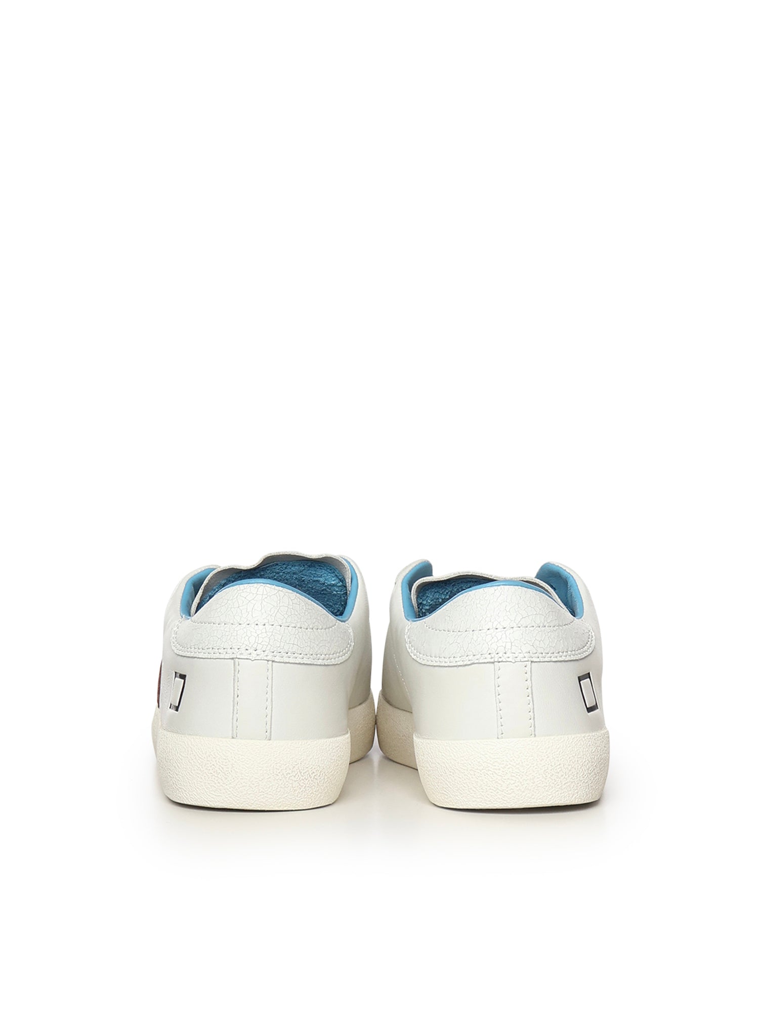 D.A.T.E. Sneakers White Turquoise Goatskin
