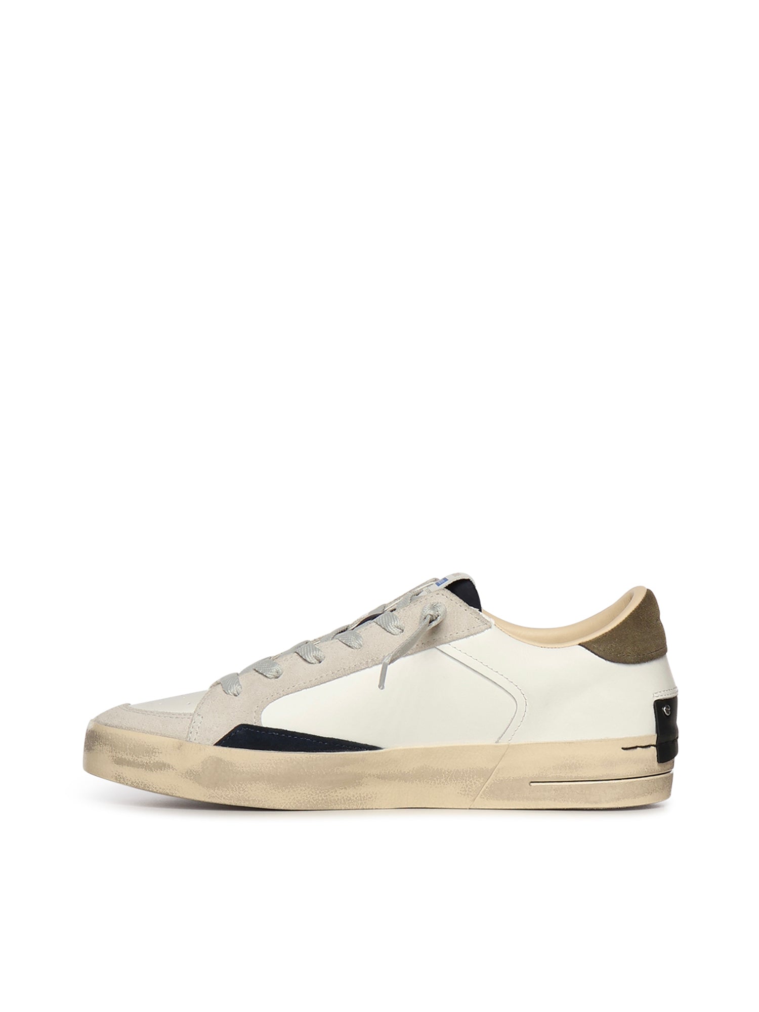 Crime London Sneakers Downtown Green Leather Fabric
