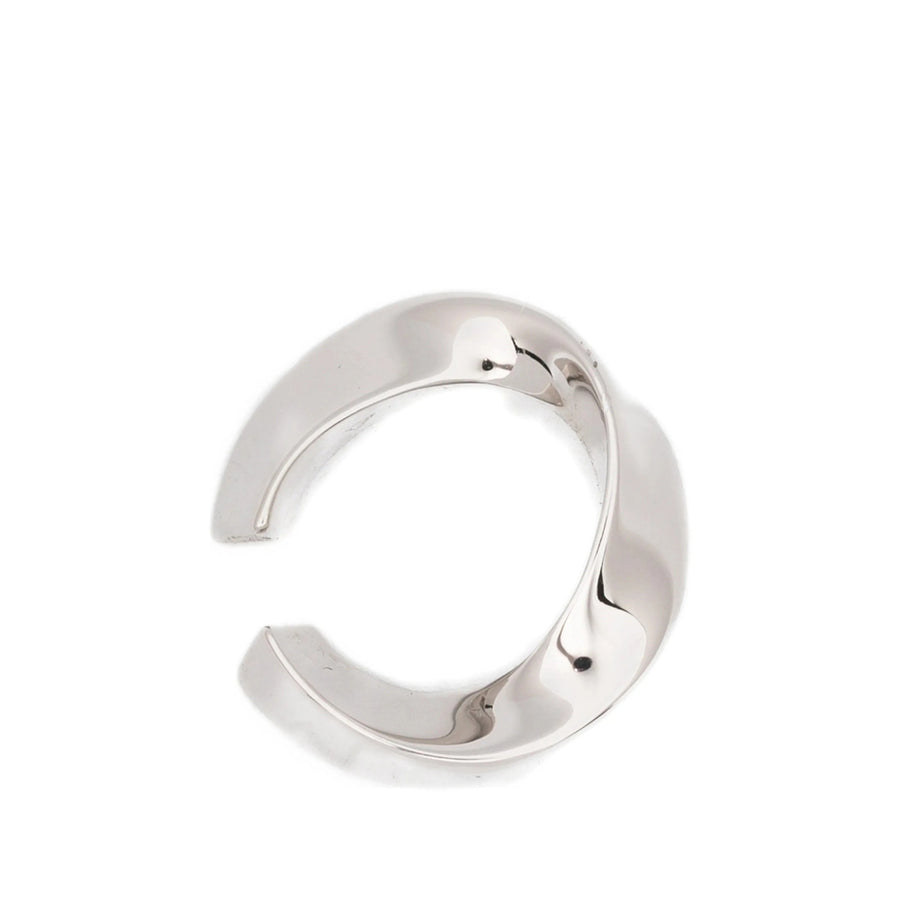 Ear Cuff Maxi Twisted Silver Metal Earrings