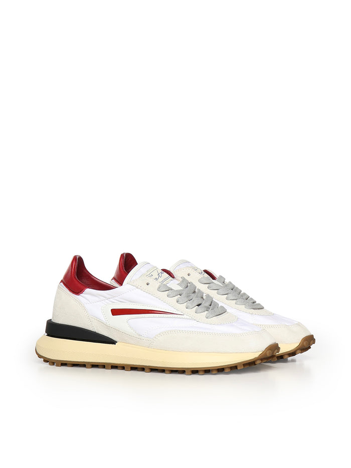 D.A.T.E. Sneakers White Bordeaux Polyester