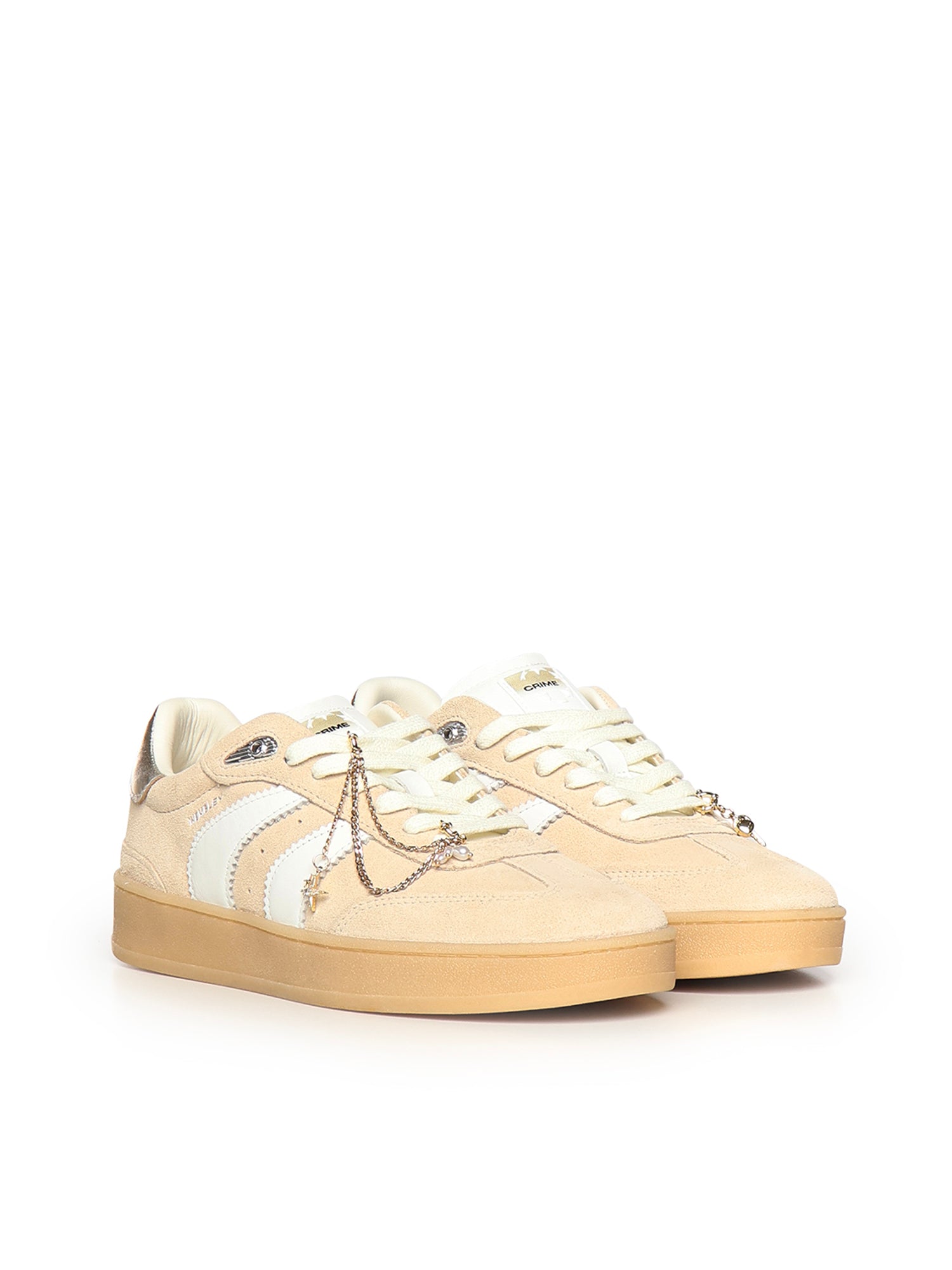 Crime London Sneakers Royal Beige Leather Fabric
