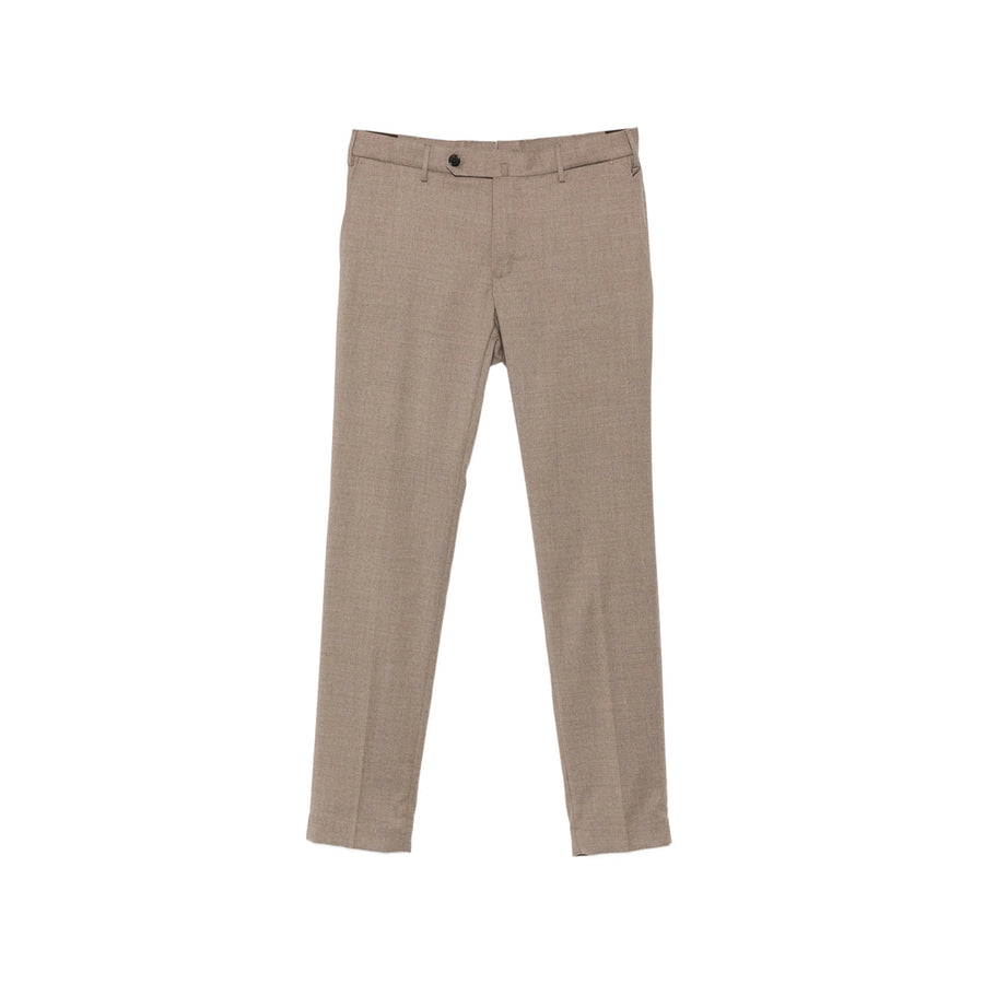 Straight-Leg Trousers Virgin Wool Neutrals Outer: Regular &