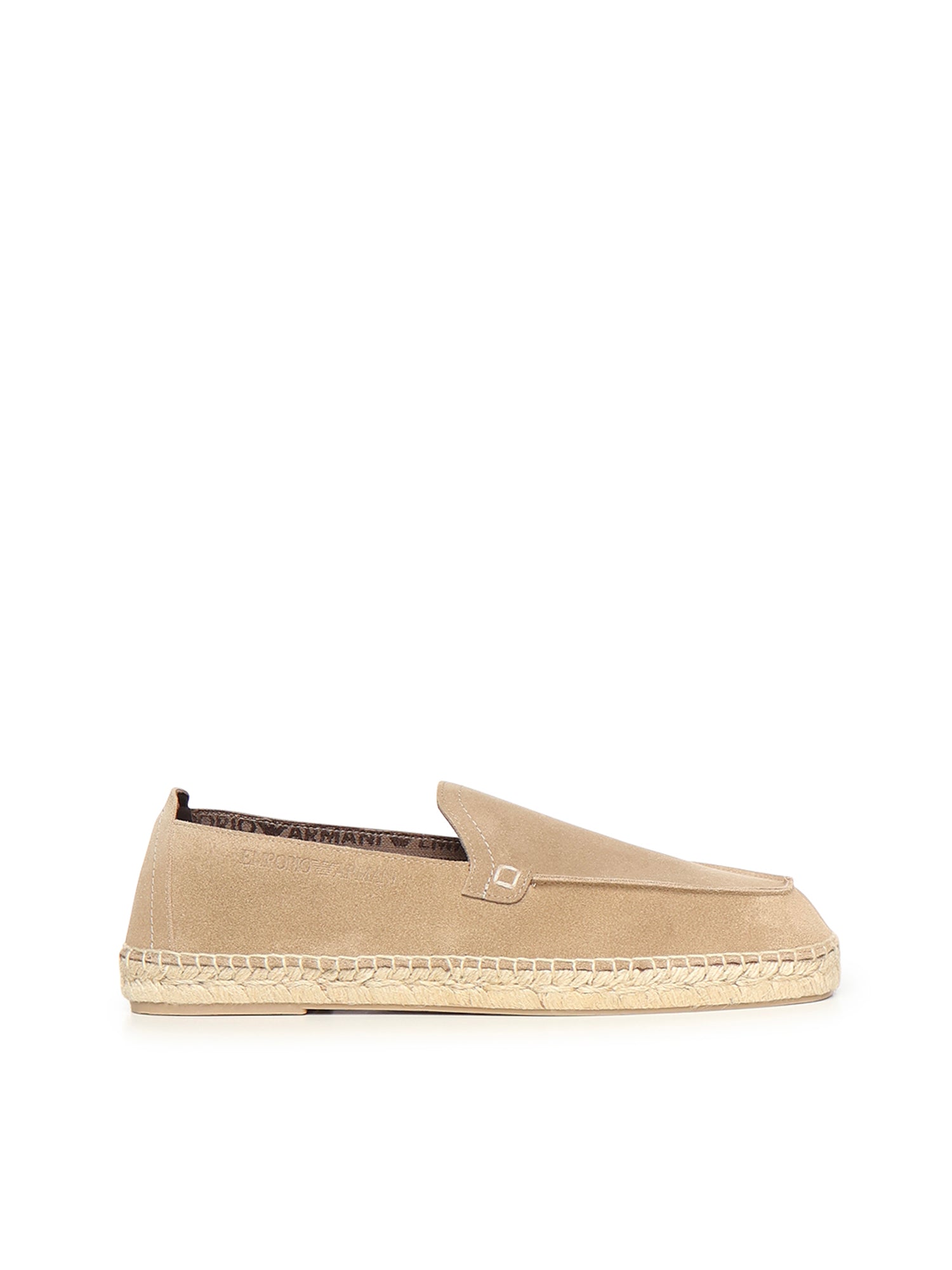 Emporio Armani Flat shoes Beige Calfskin