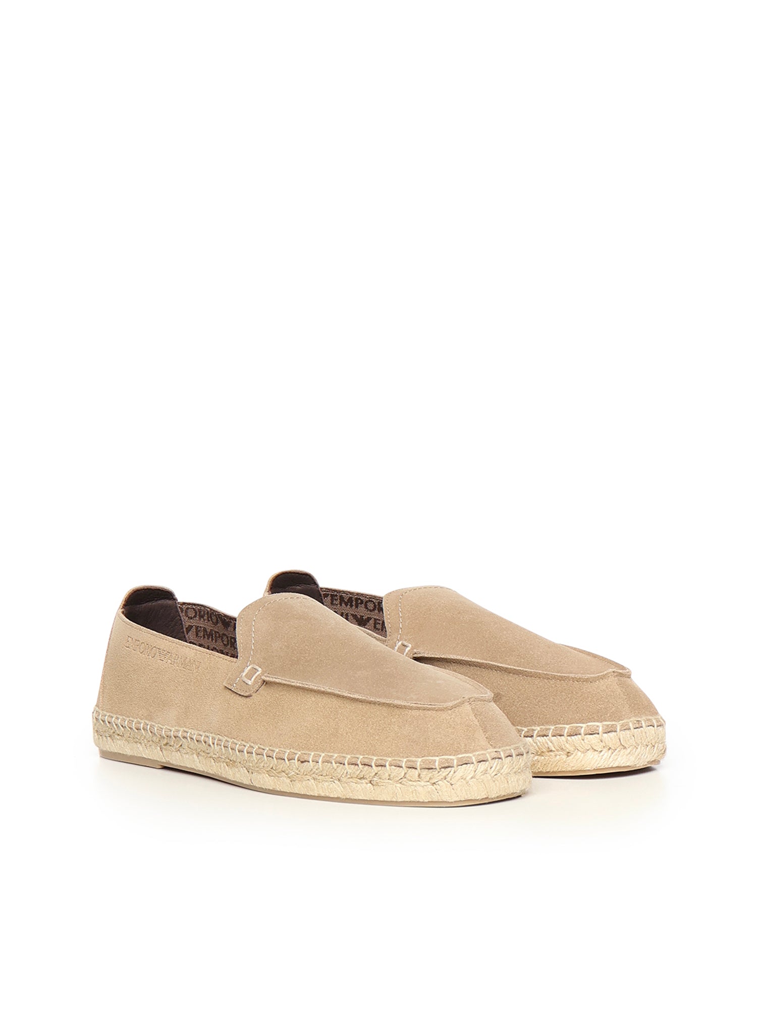 Emporio Armani Flat shoes Beige Calfskin